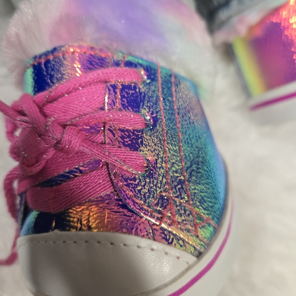 Build A Bear Colorful Kitty Cat Plush Stuffed Animal 16" BABW Pink Purple White - Picture 4 of 7